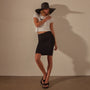 Nylon Knit Tube Skirt in Black | James Perse Los Angeles