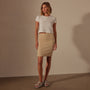 Nylon Knit Tube Skirt in Sand Dune | James Perse Los Angeles