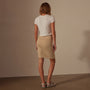 Nylon Knit Tube Skirt in Sand Dune | James Perse Los Angeles