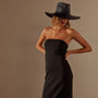 Nylon Knit Strapless Dress in Black | James Perse Los Angeles