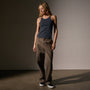 Ribbed High Neck Cami  in Blue Noir Pigment | James Perse Los Angeles