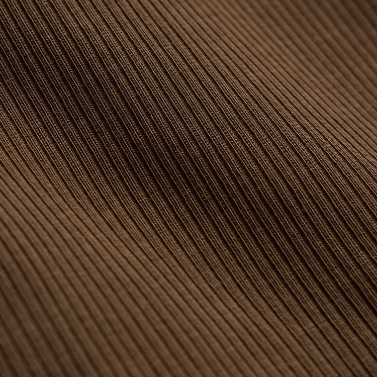 Ribbed High Neck Cami in Cocoa | James Perse Los Angeles
