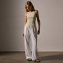Ribbed High Neck Cami in Naples Yellow Pigment | James Perse Los Angeles