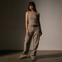 Ribbed High Neck Cami in Overcast Pigment | James Perse Los Angeles