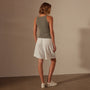 Ribbed High Neck Cami in Palm Pigment | James Perse Los Angeles