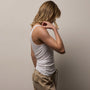 Ribbed Daily Tank in White | James Perse Los Angeles