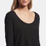 Ribbed Scoop Neck Tee In Black | James Perse Los Angeles