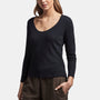 Ribbed Scoop Neck Tee In Deep | James Perse Los Angeles