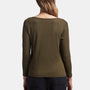 Ribbed Scoop Neck Tee In Sergeant | James Perse Los Angeles