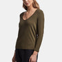 Ribbed Scoop Neck Tee In Sergeant | James Perse Los Angeles