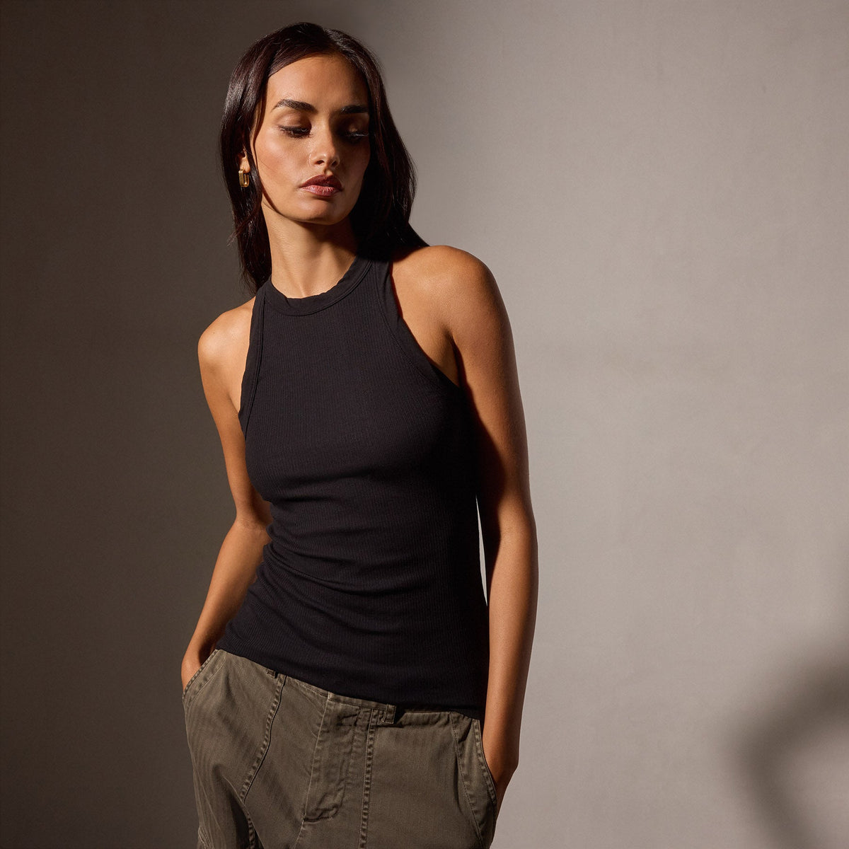 Sunset Tank in Black | James Perse Los Angeles