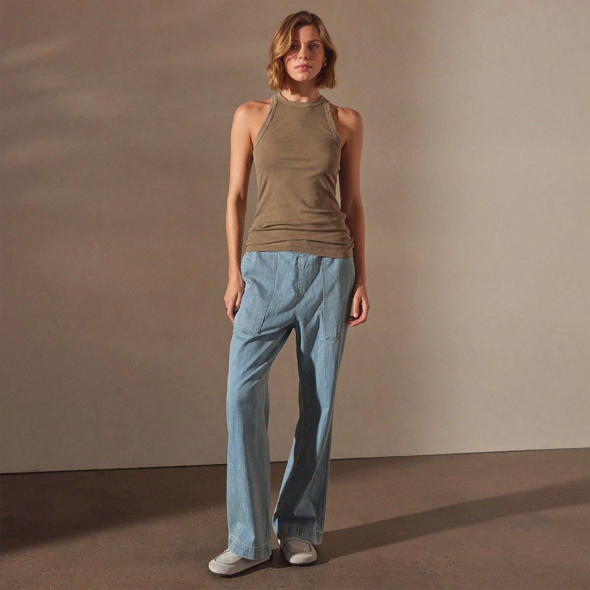 Sunset Tank in Cashew Pigment | James Perse Los Angeles