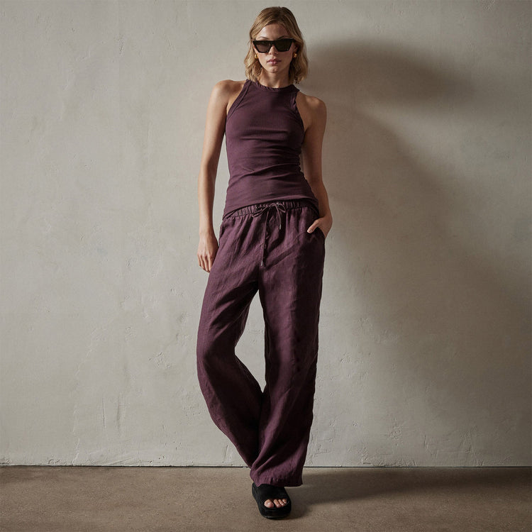 Sunset Tank in Eggplant | James Perse Los Angeles