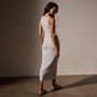 Ribbed Tank Dress in Salt Pigment | James Perse Los Angeles