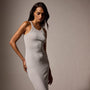 Ribbed Tank Dress in Salt Pigment | James Perse Los Angeles