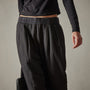 Double Pleat Trouser in Black | James Perse Los Angeles