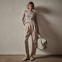 Double Pleat Trouser in Toast Pigment | James Perse Los Angeles