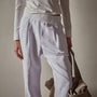 Double Pleat Trouser in White | James Perse Los Angeles