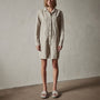 Nylon Linen Herringbone Boilersuit in Mineral Pigment | James Perse Los Angeles