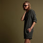Nylon Linen Herringbone Boilersuit in Marsh Pigment | James Perse Los Angeles
