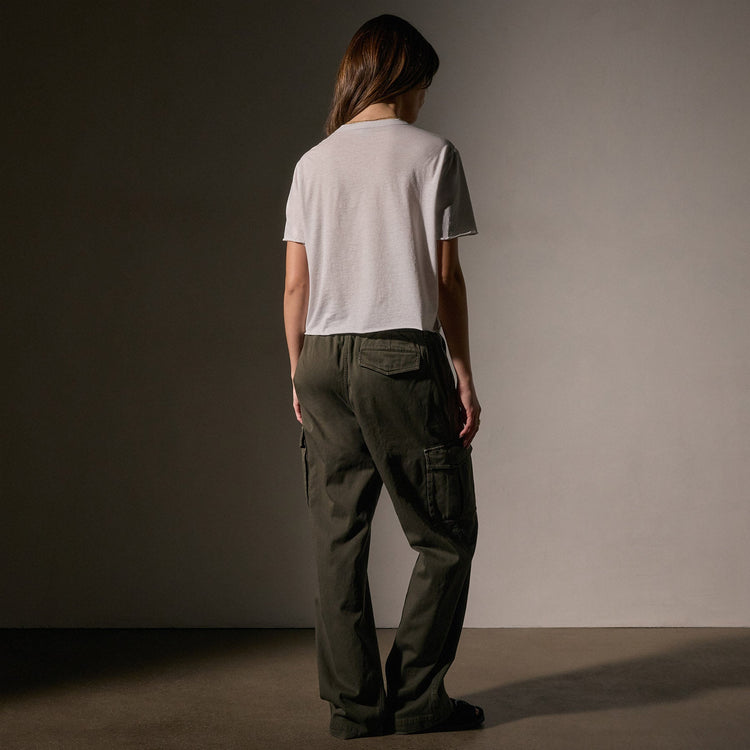 Cotton Linen Silk Jersey Tee in Light Mist | James Perse Los Angeles