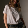 Cotton Linen Silk Jersey Tee in Light Mist | James Perse Los Angeles