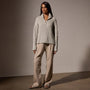 Organic Cotton Funnel Neck in Salt | James Perse Los Angeles