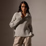 Organic Cotton Funnel Neck in Salt | James Perse Los Angeles