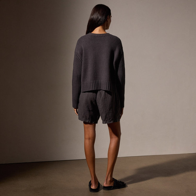 Organic Cotton Funnel Neck in Magma | James Perse Los Angeles