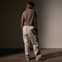 Cashmere Jewel Neck Cardigan in Brown Stone | James Perse Los Angeles