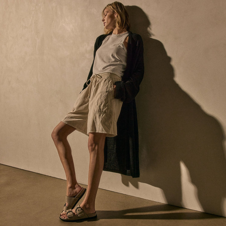 Soft Featherweight Cashmere Cardigan in Black | James Perse Los Angeles