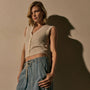 Open Knit Cashmere Vest in Oyster | James Perse Los Angeles
