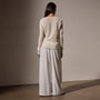 Soft Featherweight Cashmere Deep V Sweater in Oyster | James Perse Los Angeles