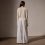 Soft Featherweight Cashmere Crew Neck Sweater in Oyster | James Perse Los Angeles