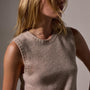 Soft Featherweight Cashmere Vest in Light Beige | James Perse Los Angeles