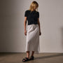 Soft Featherweight Cashmere Short Sleeve in Black | James Perse Los Angeles