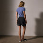 Soft Featherweight Cashmere Short Sleeve in Blue Sky | James Perse Los Angeles