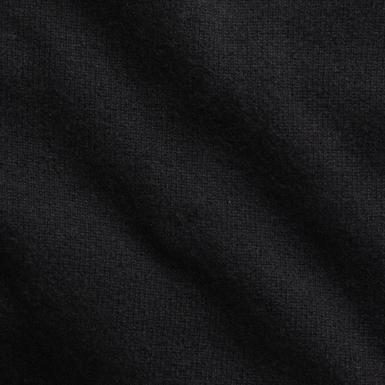 Open Knit Cashmere Polo in Black | James Perse Los Angeles FLAT