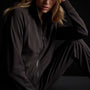 Piped Pintuck Track Jacket in Chocolate | James Perse Los Angeles