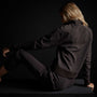 Piped Pintuck Track Jacket in Chocolate | James Perse Los Angeles