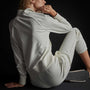 Piped Pintuck Track Jacket in Everest White | James Perse Los Angeles
