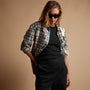 Relaxed Plaid Flannel Shirt in Baby Blue | James Perse Los Angeles