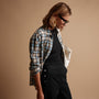 Relaxed Plaid Flannel Shirt in Baby Blue | James Perse Los Angeles