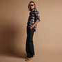 Relaxed Plaid Flannel Shirt in Midnight | James Perse Los Angeles