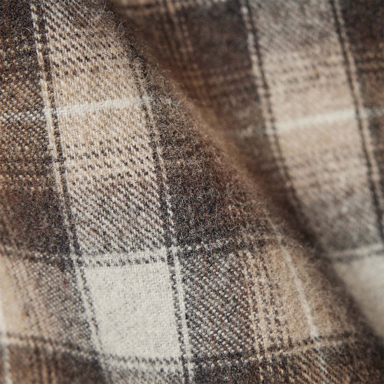 Relaxed Plaid Flannel Shirt in Toast | James Perse Los Angeles