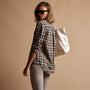 Relaxed Plaid Flannel Shirt in Toast | James Perse Los Angeles