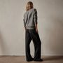 Single Pleat Knit Dress Pant in Black | James Perse Los Angeles