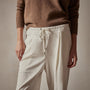 Single Pleat Knit Dress Pant in Ivory | James Perse Los Angeles