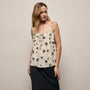 Printed Washed Silk Strappy Cami in Allover Palm Print | James Perse Los Angeles