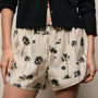 Printed Washed Silk Shortie in Allover Palm Print | James Perse Los Angeles